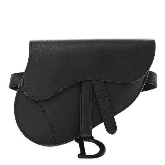 Ultra Matte Calfskin Saddle Belt Bag Black | FASHIONPHILE (US)