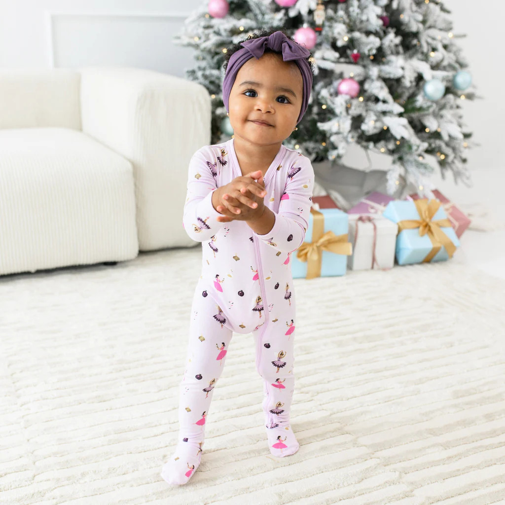 Zippered Footie in Sugar Plum | Kyte BABY