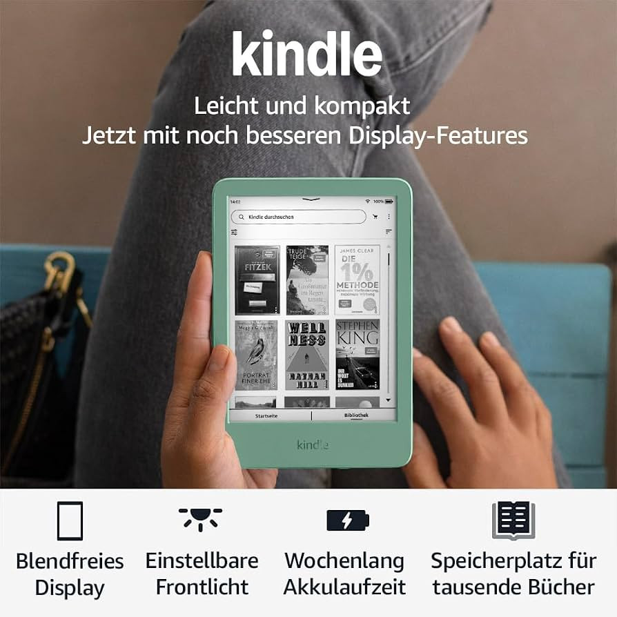 Amazon Kindle (neueste Generation) – Der leichteste und kompakteste Kindle, mit blendfreiem Bil... | Amazon (DE)
