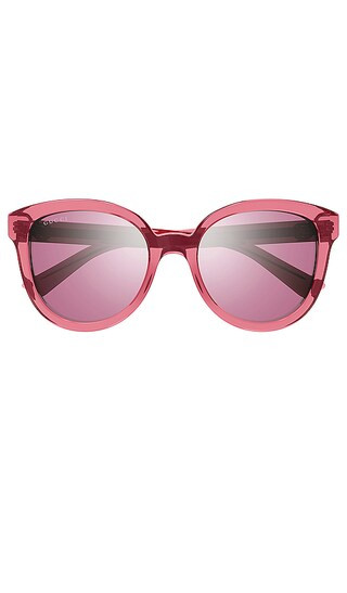 80's Cat Eye in Shiny Transparent Pink | Revolve Clothing (Global)