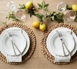 Emma Beaded Stoneware Dinner Plates | Pottery Barn (US)