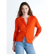 Free Assembly Women's Classic Cardigan Sweater with Long Sleeves, Lightweight, Sizes XS-4X | Walmart (US)