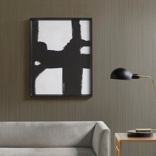 Martha Stewart Directional Ebony Black/White Framed Canvas - On Sale - Overstock - 29145619 | Bed Bath & Beyond