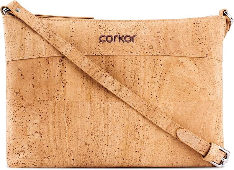 Corkor Cork Purse – Cork Handbags for Women, Vegan Crossbody Bag Cruelty Free Black Color | Amazon (US)