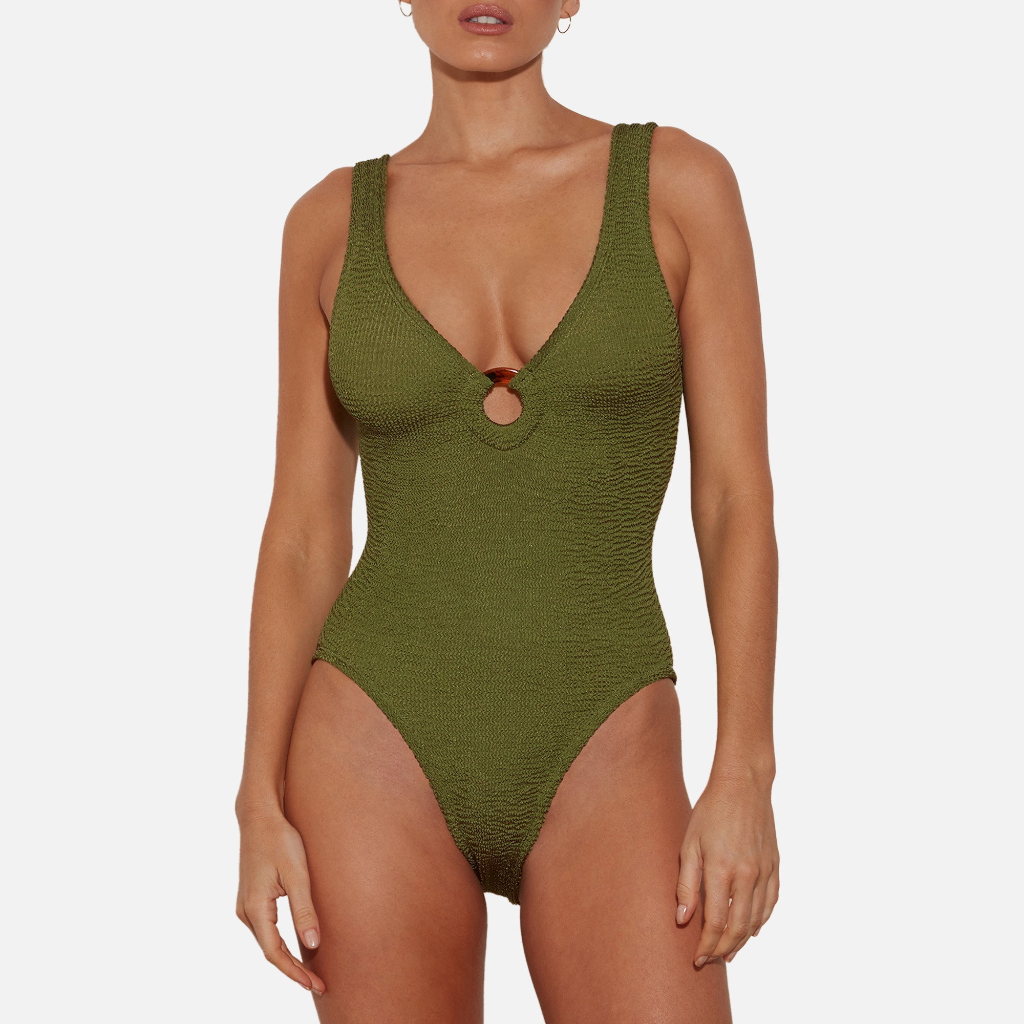 Hunza G Celine Seersucker Swimsuit | Coggles | Coggles (Global)