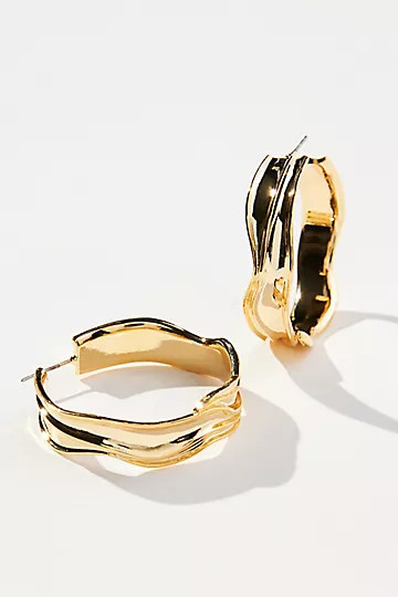 Large Flat Hoop Earrings | Anthropologie (US)