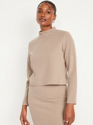 French Rib Mock-Neck Sweater for Women | Old Navy (US)