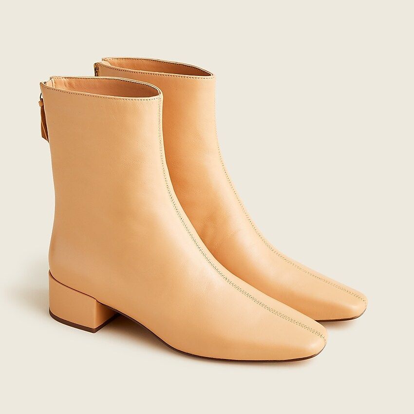 Roxie center-seam ankle boots in leather | J.Crew US