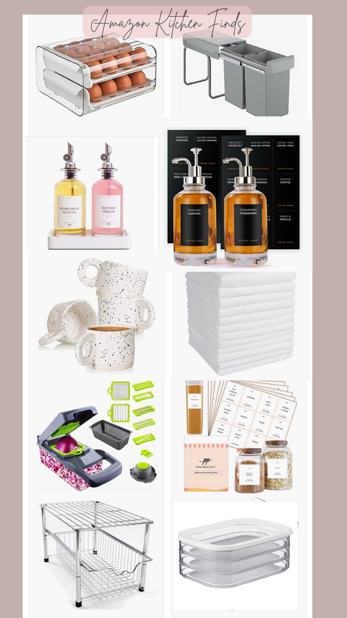 Amazon Kitchen Finds


amazon home finds| amazon home favorites | amazon home bestsellers | amazon favorites | amazon kitchen home decor | amazon kitchen favorites | amazon neutral kitchen finds| syrup dispenser| vegetable chopper| pantry labels| white micro fibre cloths| eggs organiser storage

#Founditonamazon #amazonhome #interiordesign #homedecor #kitchen

#LTKFind #LTKGiftGuide #LTKhome