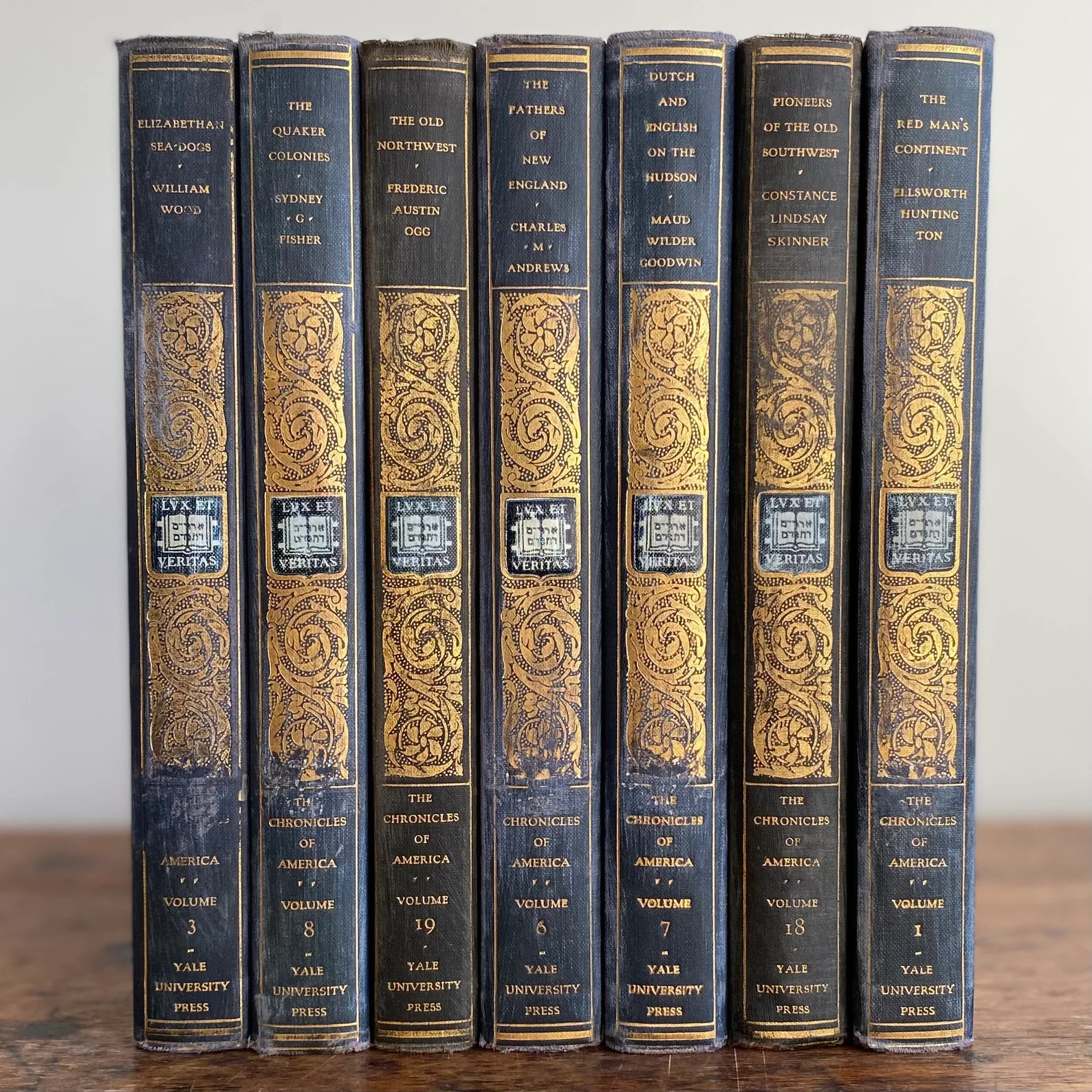 Vintage Blue and Green Book Stack | Etsy | Etsy (US)