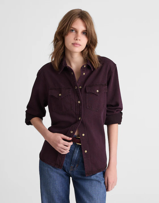 Airy Denim Oversized Shirt | Madewell