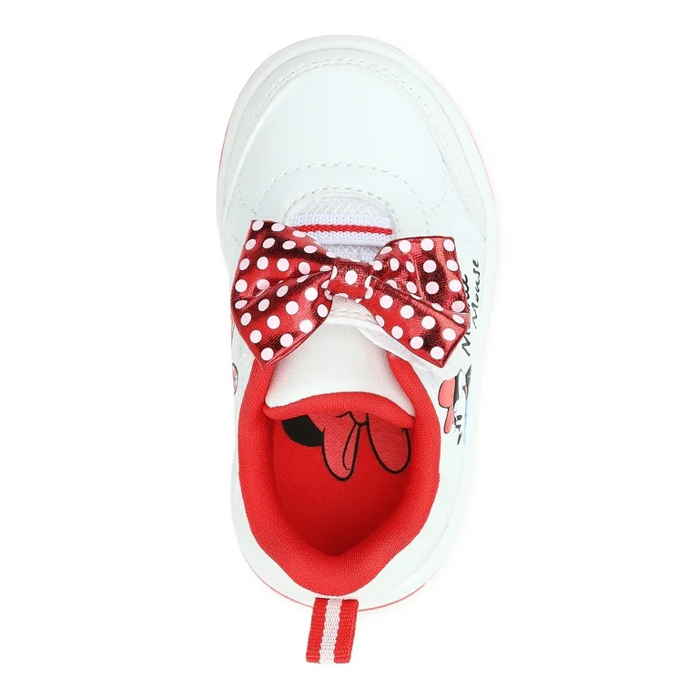 Disney Minnie Mouse Baby Girl Bow Sneaker - Walmart.com | Walmart (US)