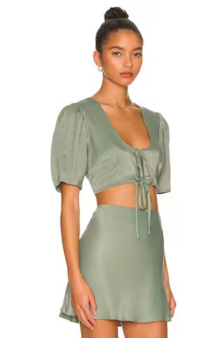 anna nata Ashley Top in Antique Green from Revolve.com | Revolve Clothing (Global)