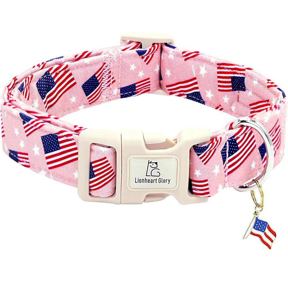 Lionheart glory American Flag Dog Collar, 4 of July Patriotic Independence Dog Collar Heavy Duty ... | Amazon (US)