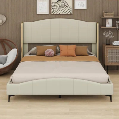 Raewyn Upholstered Metal Wingback Bed | Wayfair Professional