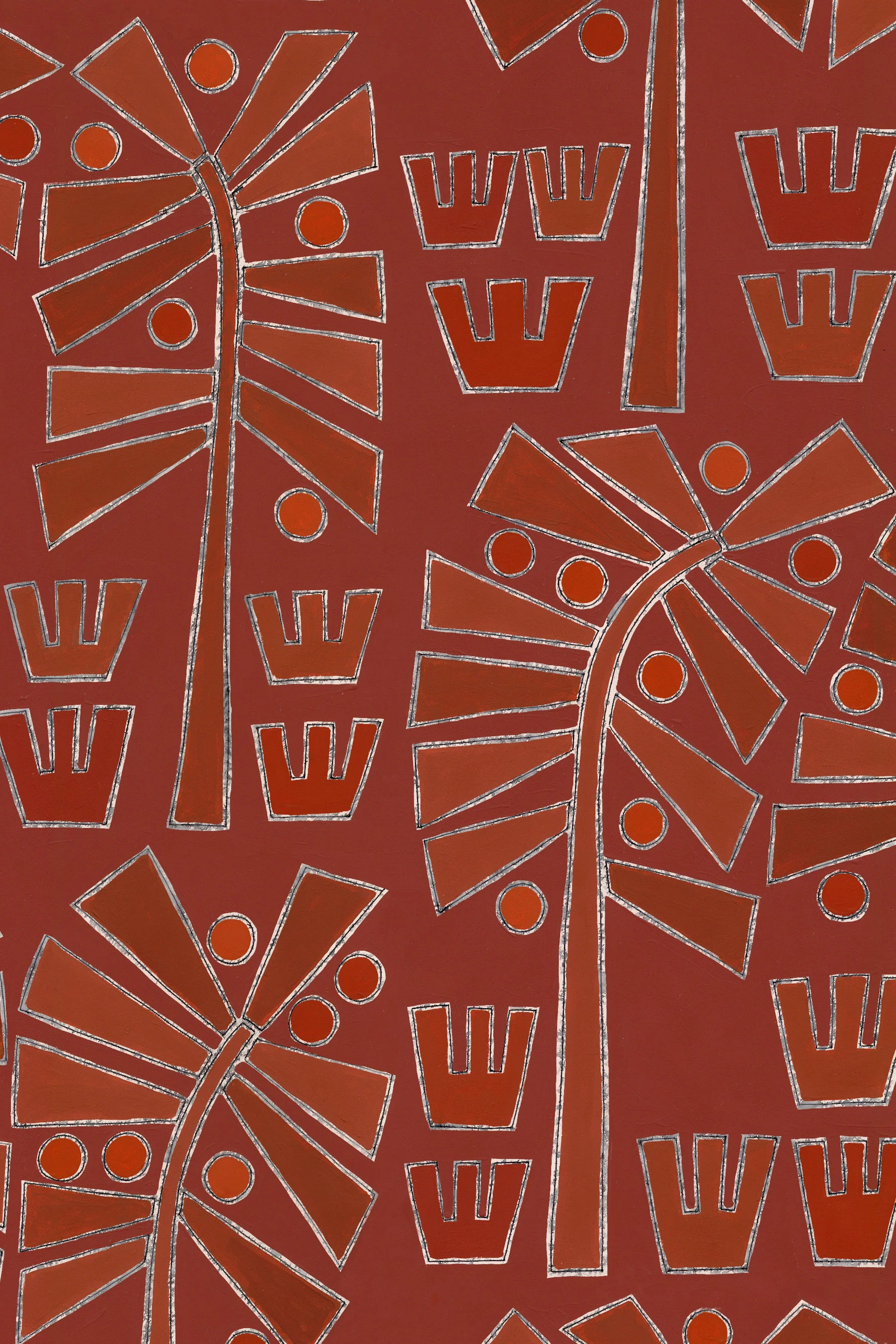 Grove Terracotta | Artist Series Paste the Wall Wallpaper by Artscape | Made in Sweden | Artscape