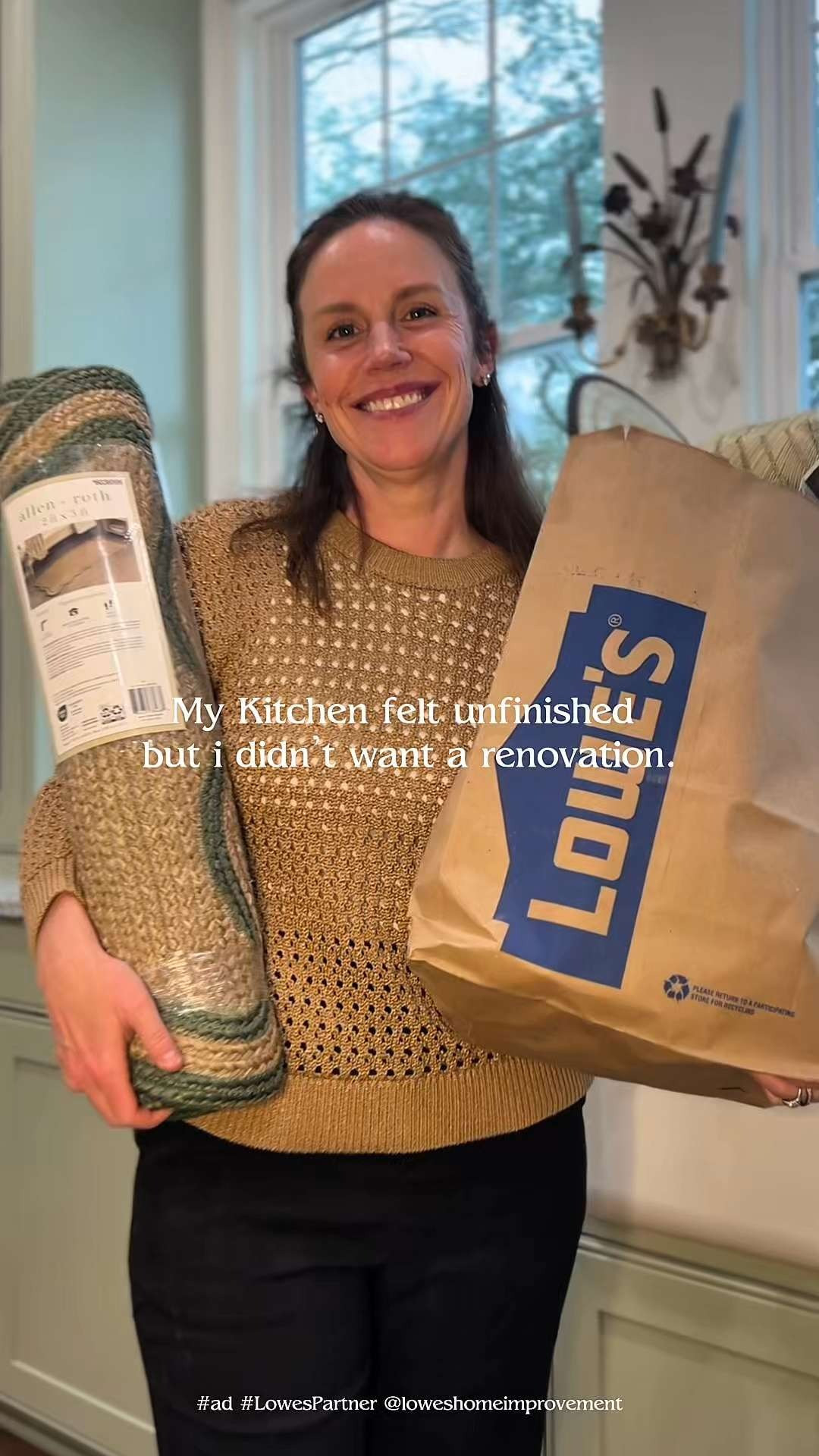 #ad #lowespartner
Elevated kitchen.
10 minutes.
 Under $100.
I partnered with @loweshomeimprovement to show how a few intentional swaps can completely change a space — no renovation required.
• Washable runner (indoor/outdoor = kitchen approved 🙌🏼)
 • Faux orchid upgraded with extra moss
 • Functional dry erase board for meal plans + love notes
 • Simple layered styling
This is your sign to start from the floor and build up.
Shop everything here 🤍
 

 #LTKmomlife #LTKSeasonal #LTKHome