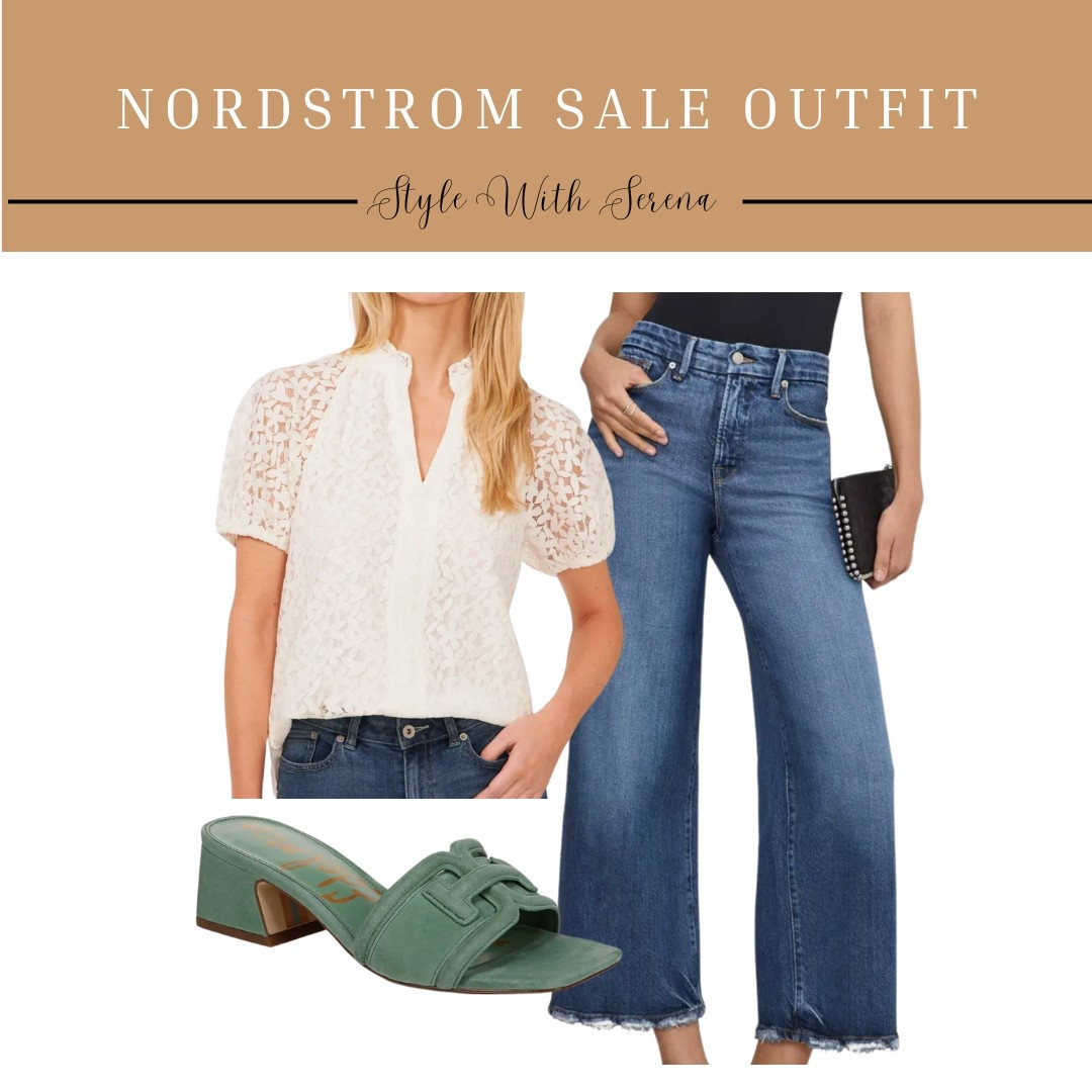 Nordstrom sale outfit, Nordstrom style, jeans, denim, white blouse, block heels, spring outfit 

#LTKSaleAlert #LTKFindsUnder100 #LTKStyleTip