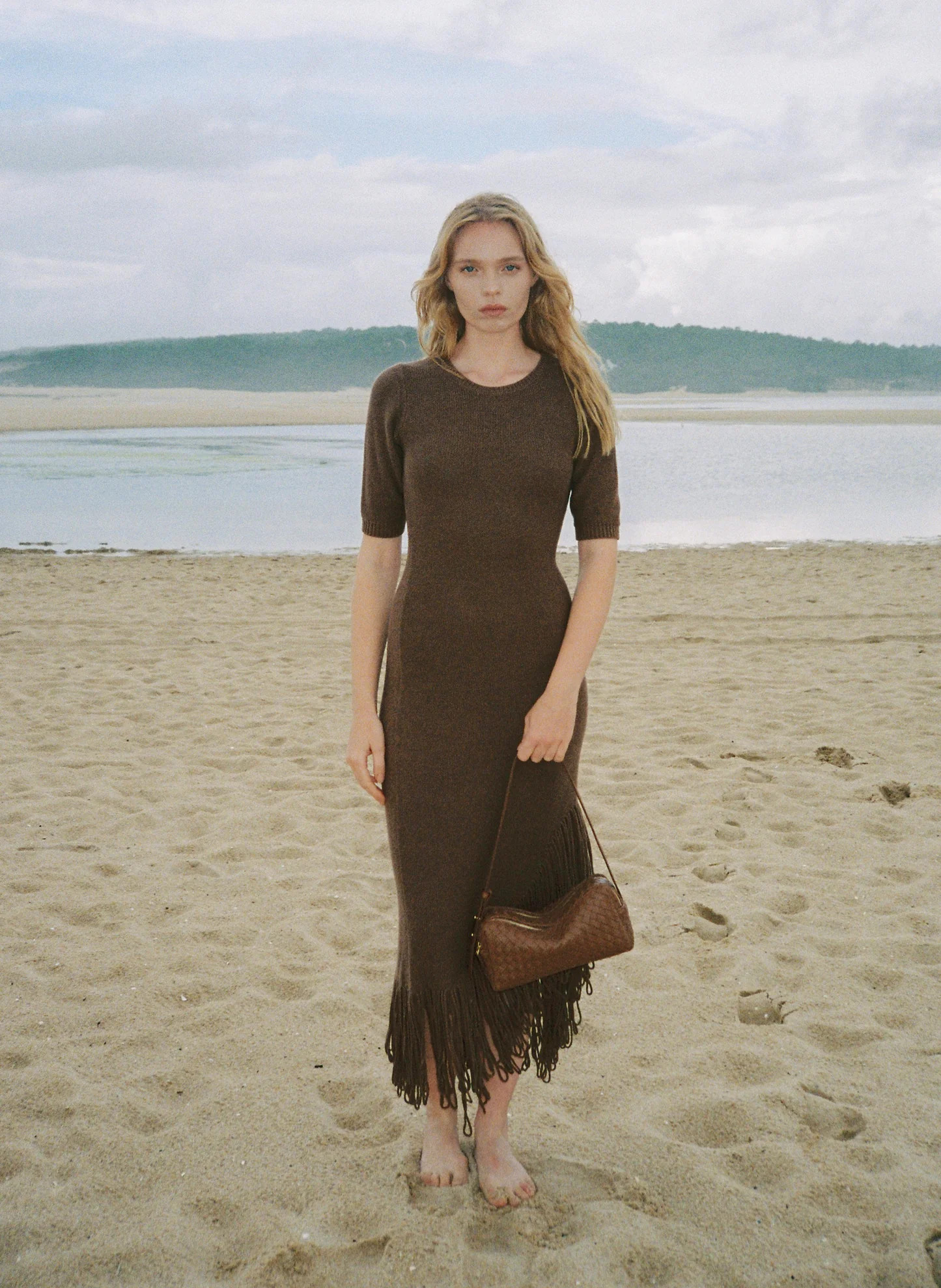 Trousse Woven Leather Cognac - Woven Shoulder Bag - Elleme | Elleme