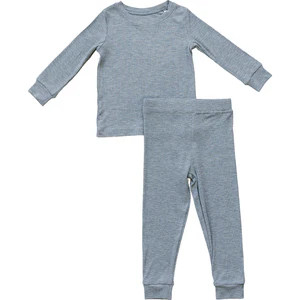 Mebie Baby Heather Grey Ribbed Bamboo Cozy Set | Mebie Baby