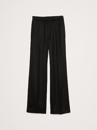 Mid-Rise Wide-Leg Drapey TENCEL™ Pull-On Pant | Banana Republic (US)