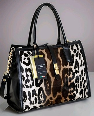 🌞CAVALCANTI ITALIAN DESIGNER LEOPARD MAUVE HAIRCALF SATCHEL SHOULDER BAG🌺NWT! | eBay US