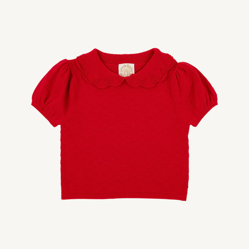 Short Sleeve Maude's Sweater - Richmond Red | The Beaufort Bonnet Company