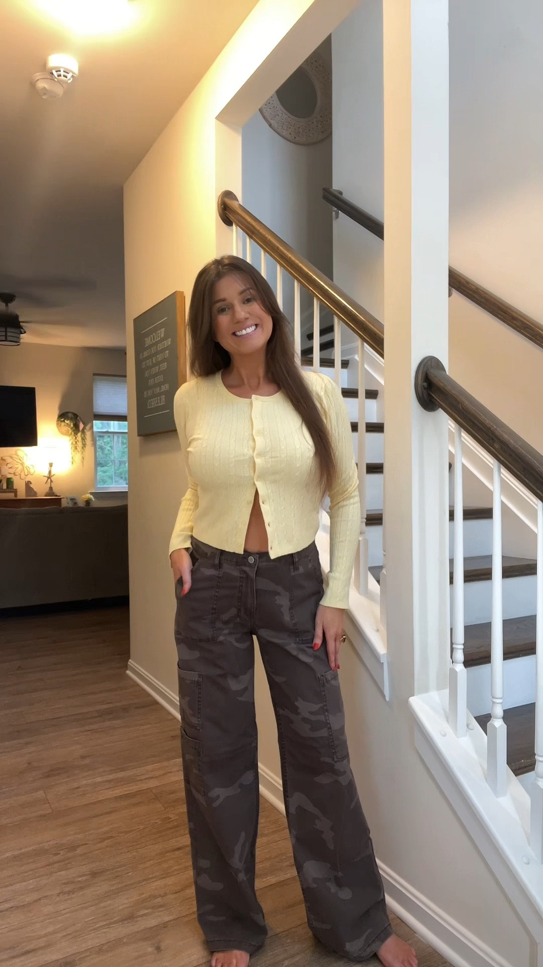 Cardigan + camo cargo pants! @ WALMART for FALL 🧡

Top: medium 
Pants: medium

#LTKgrwm #LTKSaleAlert #LTKOver40