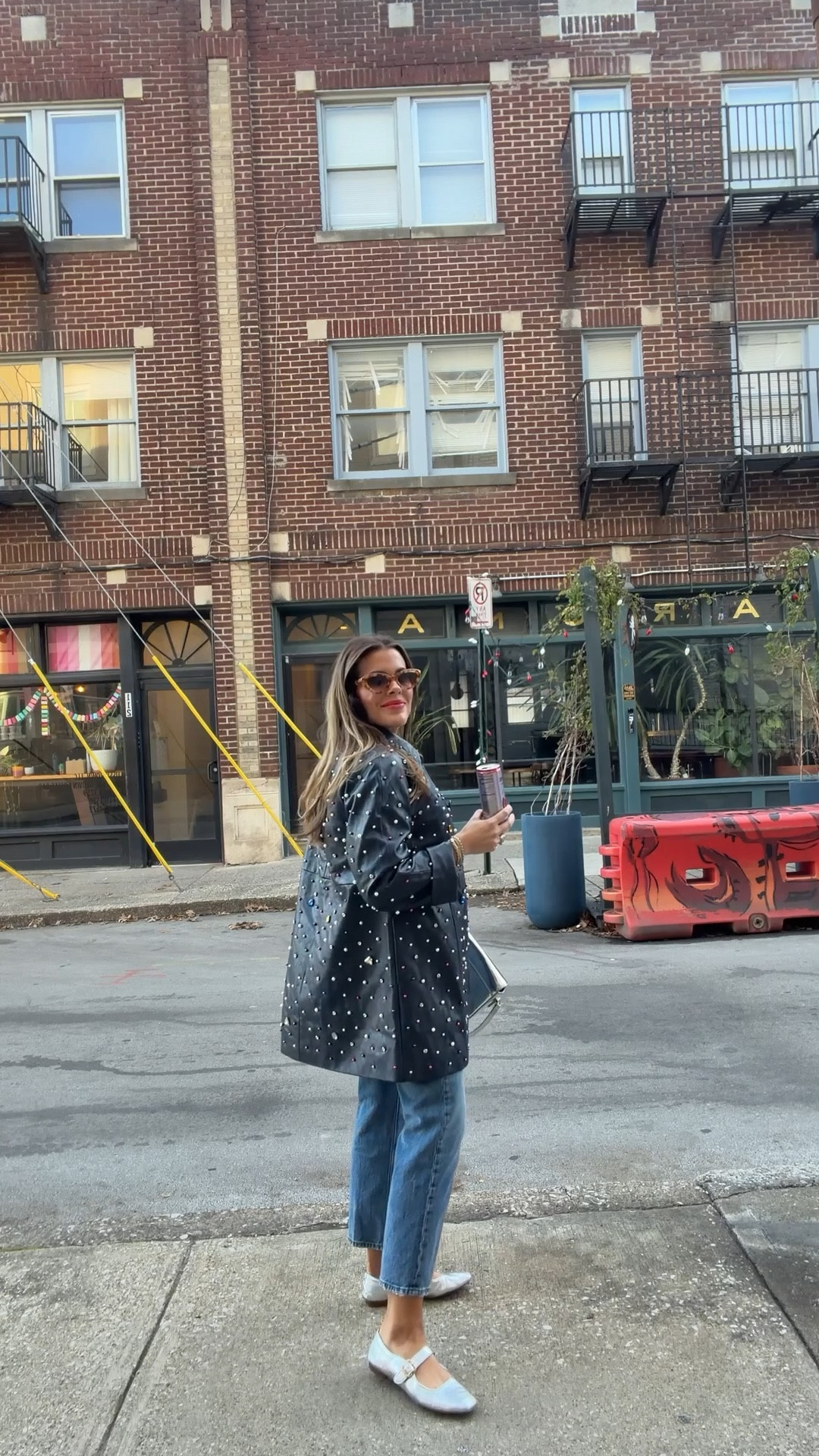 A little festive fit for a bar crawl— wearing an xsmall in the jacket 

#LTKHoliday #LTKSeasonal