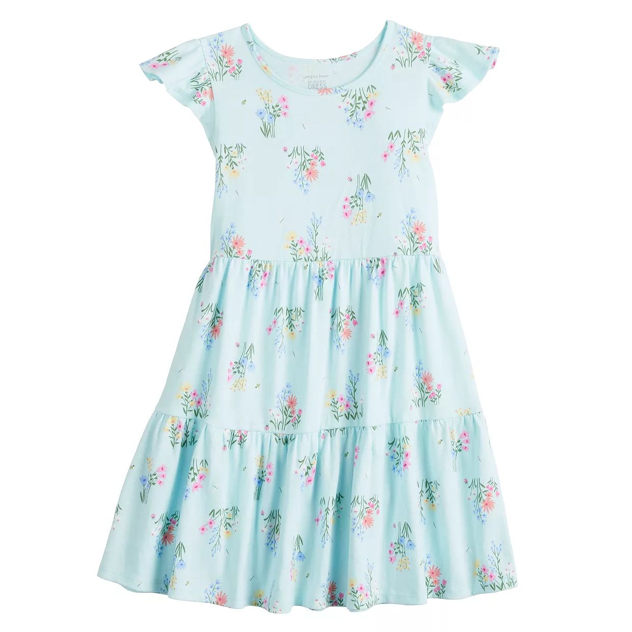 Girls 4-12 Jumping Beans® Flutter Short Sleeve Tiered Dress | Kohl's