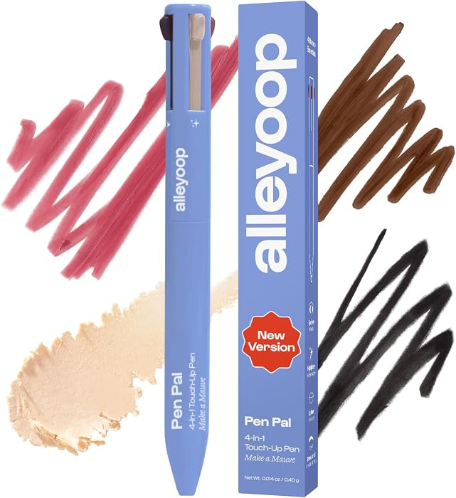 Alleyoop Pen Pal 4-in-1 Makeup Pen \u2013 Comes with Eyeliner, Lip Liner, Highlighter Makeup & Ey... | Amazon (US)