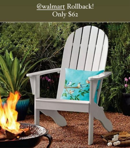 Mainstays Wood Outdoor Adirondack Chair / 

#LTKFindsUnder100 #LTKSaleAlert #LTKHome