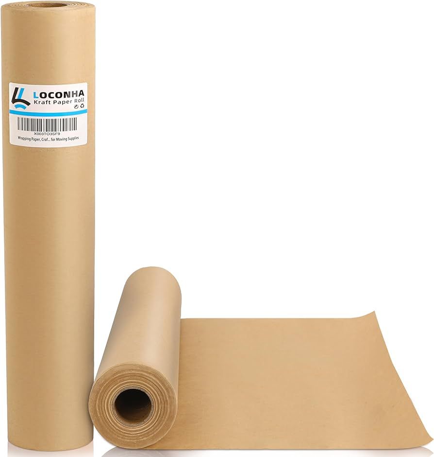 Wrapping Paper, Craft Paper, Brown Kraft Paper Roll 17.8"x 100ft for Gift Wrapping, Floor Coverin... | Amazon (CA)
