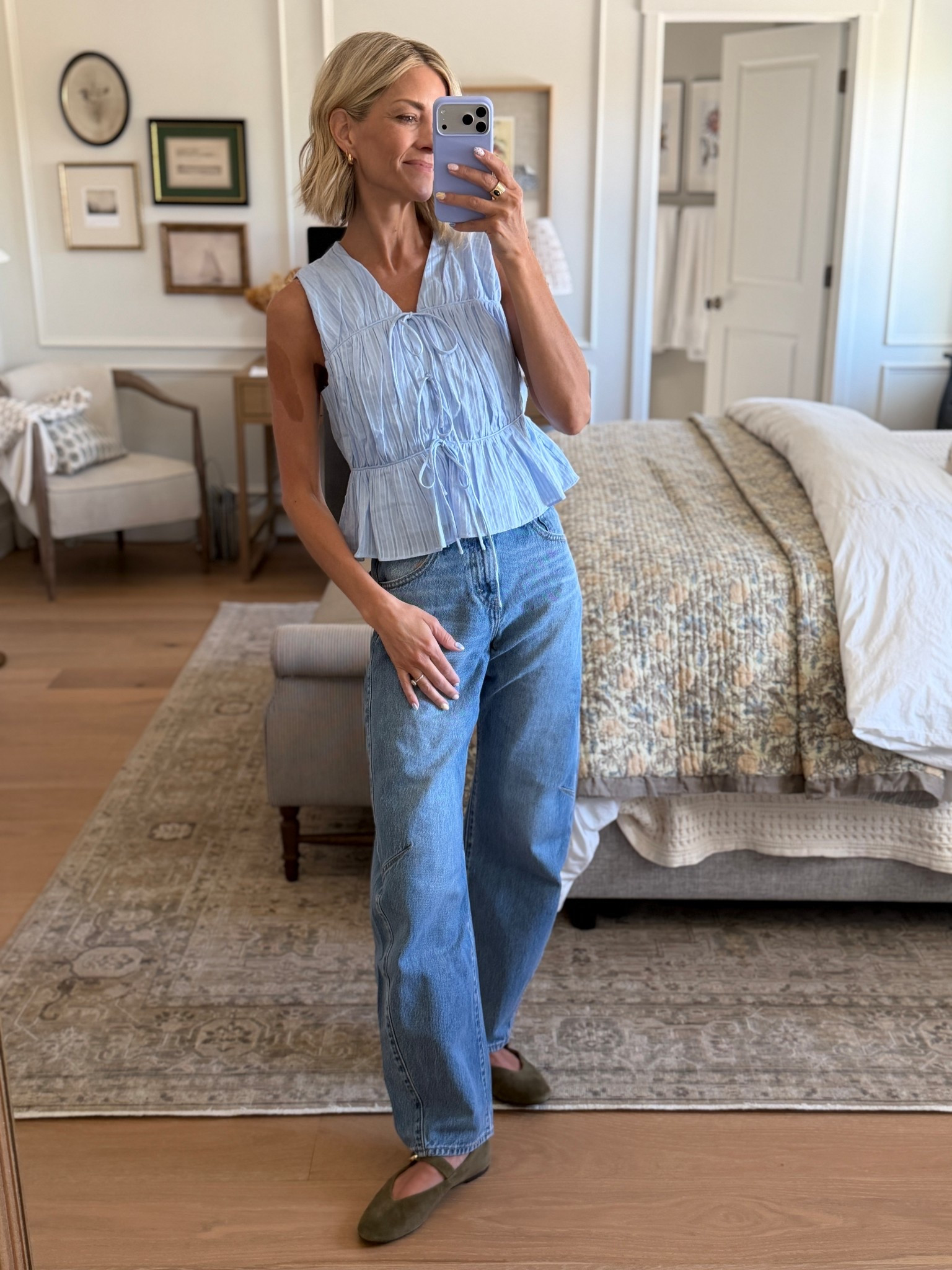 Feeling the powder blue lately! 

#LTKootd #LTKSeasonal #LTKOver40