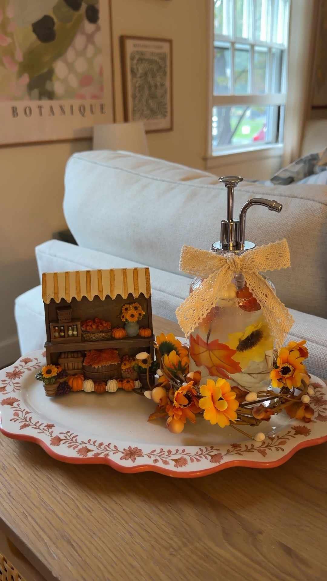 I love dressing up hand soap for the holidays and this fall version is my new favorite! I added fall leaves and flowers and mini pumpkins and I love this mini pumpkin stand to accent it. It’s giving Stars Hollow and I am here for all the autumn vibes right now!

#LTKSeasonal #LTKHome