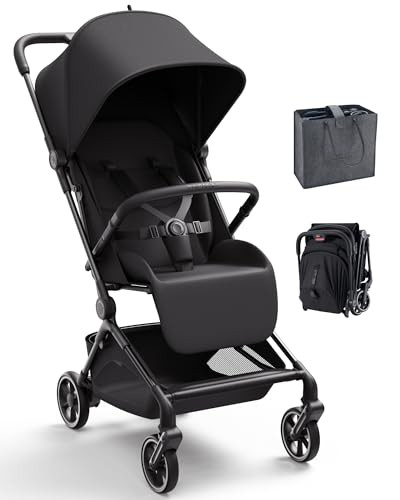 Momcozy TuckGo Lightweight Travel Stroller, One Click Fold for Toddlers 6M-3Y, 33L Bottom Storage, Compact Easier Air Travel, Travel Bag Included, 3-Position Recline, UPF 50+ Canopy, 5-Point Harness | Amazon (US)