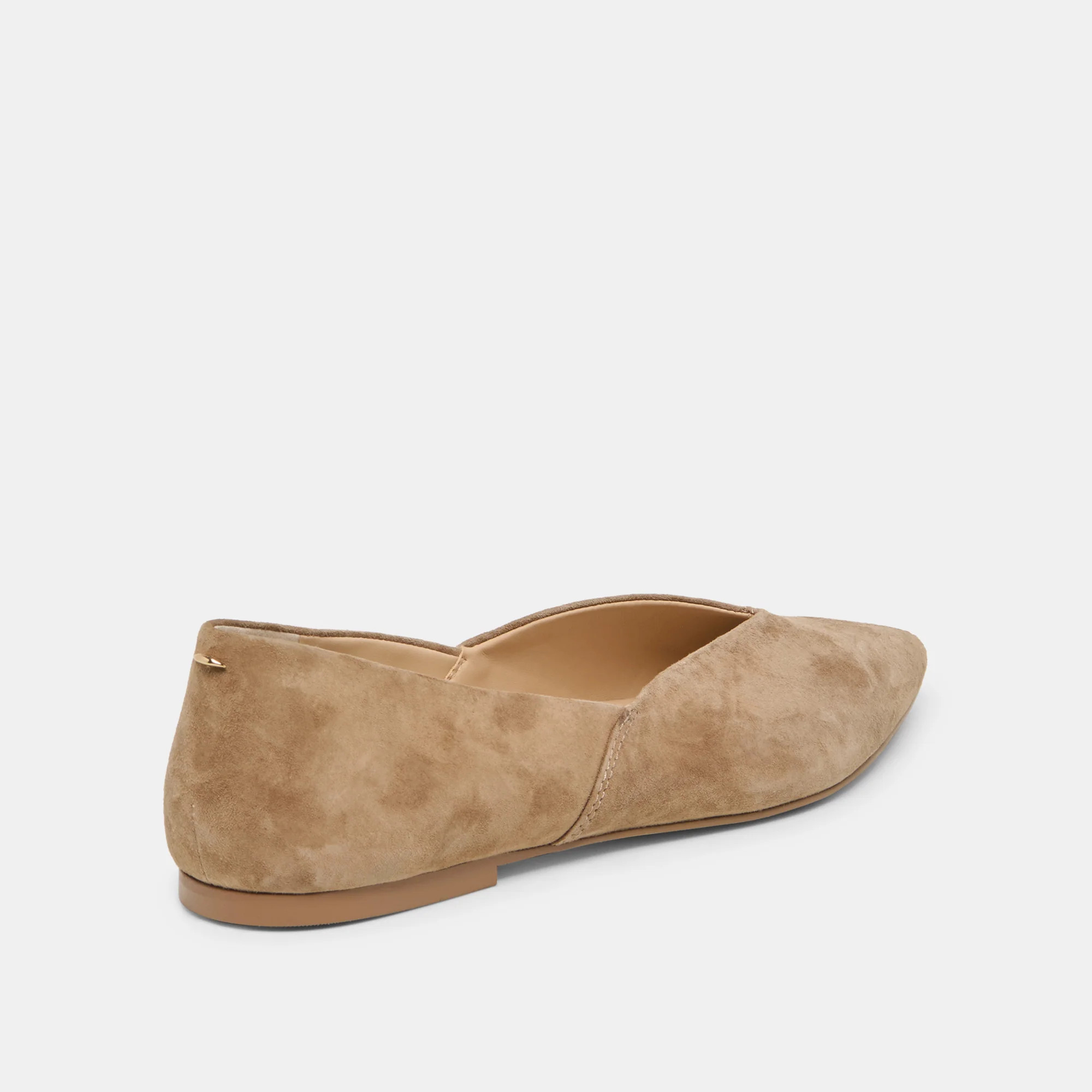 Gema Flats Taupe Suede | DolceVita.com