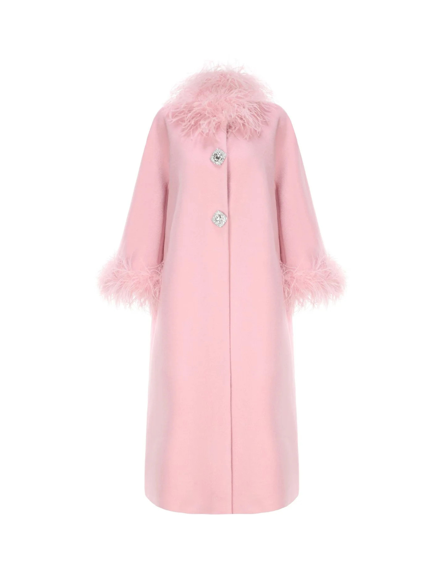 Nina Feather Coat (Pink) (Final Sale) | Nana Jacqueline