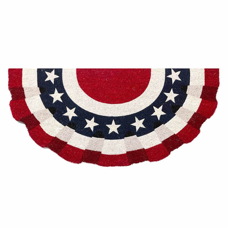 Homespun Patriotic Americana Bunting Flag Slice Oversized Coir Mat, 22x47








	
		
		
			
			... | At Home
