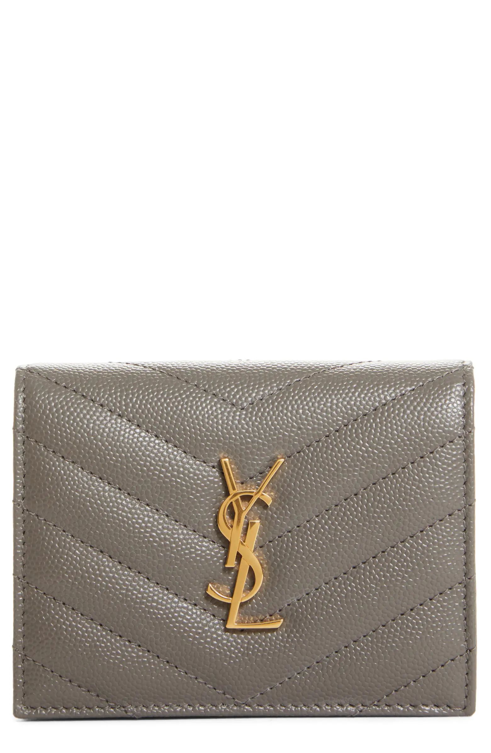 Saint Laurent Monogram Matelassé Leather Wallet | Nordstrom | Nordstrom