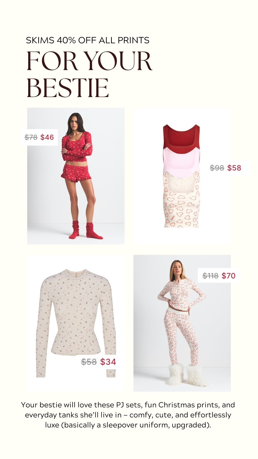 Take 40% off of all prints for your bestie at Skims 

#LTKHoliday #LTKSaleAlert #LTKGiftGuide