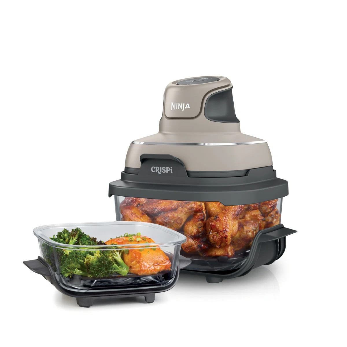 Ninja Crispi 4-in-1 Portable Glass Air Fryer Cooking System, 4 QT & 6 Cup Glass Containers with S... | Wayfair North America