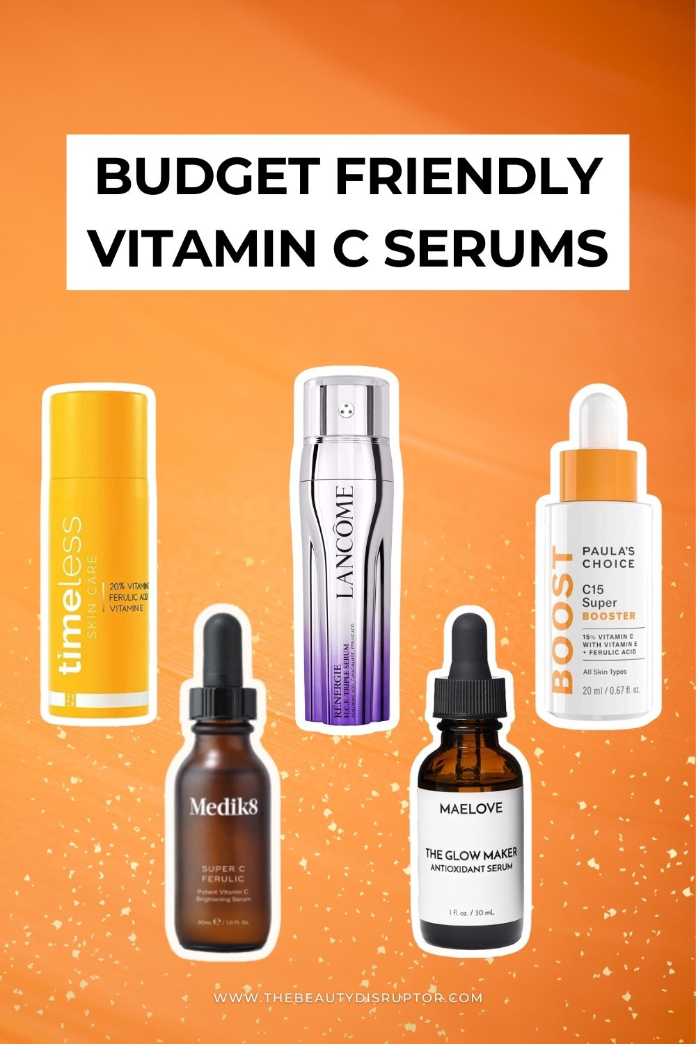 🍊Here are  several vitamin  C serums that give great results without the hefty price tag:

1. Timeless 20% Vitamin C Serum

2. Maelove The Glow Maker 

3. Paula’s Choice C15 Super Booster 

4. Medik8 Super C Ferulic 

5. Lancôme Rénergie H.C.F Triple Serum 



#LTKFindsUnder100 #VitaminCSerum #Glow #SkincareRoutine

#LTKselfcare #LTKOver40 #LTKBeauty