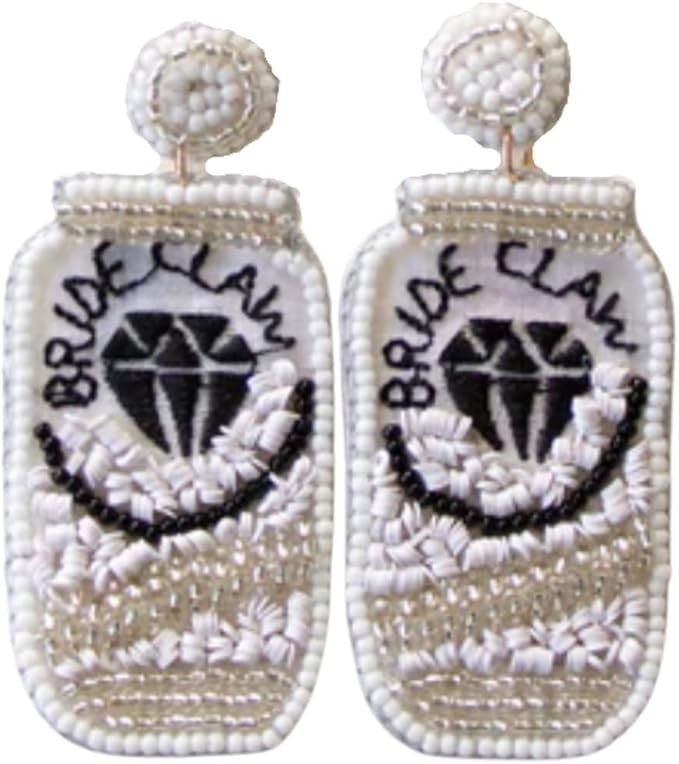 Bride Claw Earrings, Bride Tribe Bachelorette Party Earrings, Wedding Party Earrings, Bride Squad... | Amazon (US)