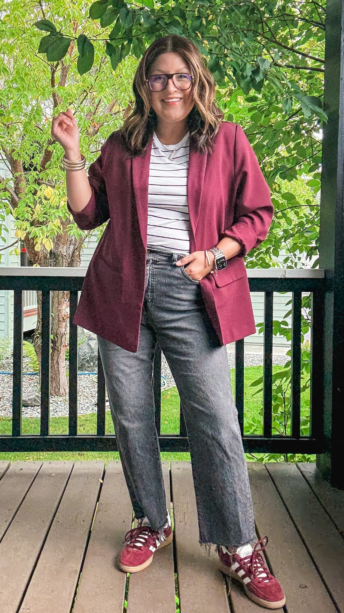 Today’s ootd:
Old Navy blazer (XL)
Abercrombie tee (XL)
Madewell crop jeans (31)
Adidas sneakers 

#LTKMidsize #LTKStyleTip #LTKOver40