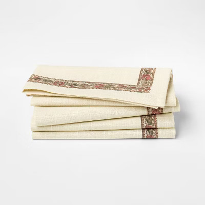 4pk Floral Napkins - Threshold™ designed with Studio McGee | Target