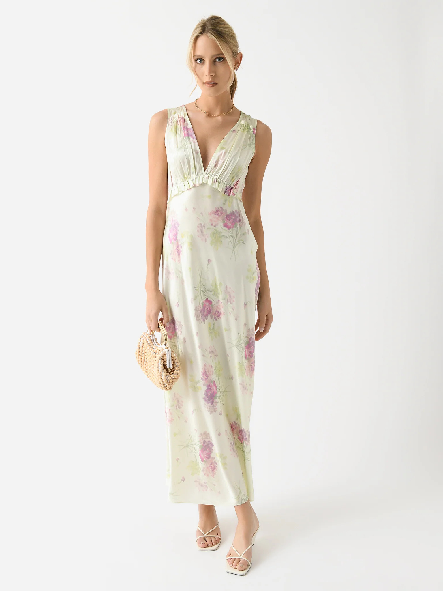 LOVESHACKFANCY
                      
                     Women's Suniva Silk Slip Dress | Saint Bernard