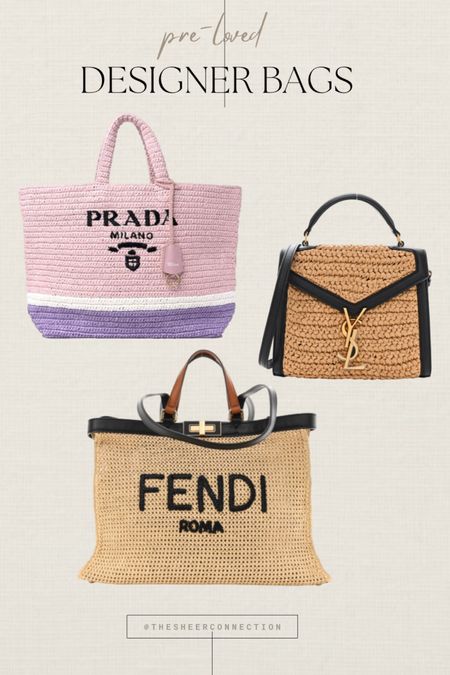 Preloved Designer bags
Limited raffia bags 
Luxury tige bags


#LTKSeasonal #LTKOver40 #LTKItBag