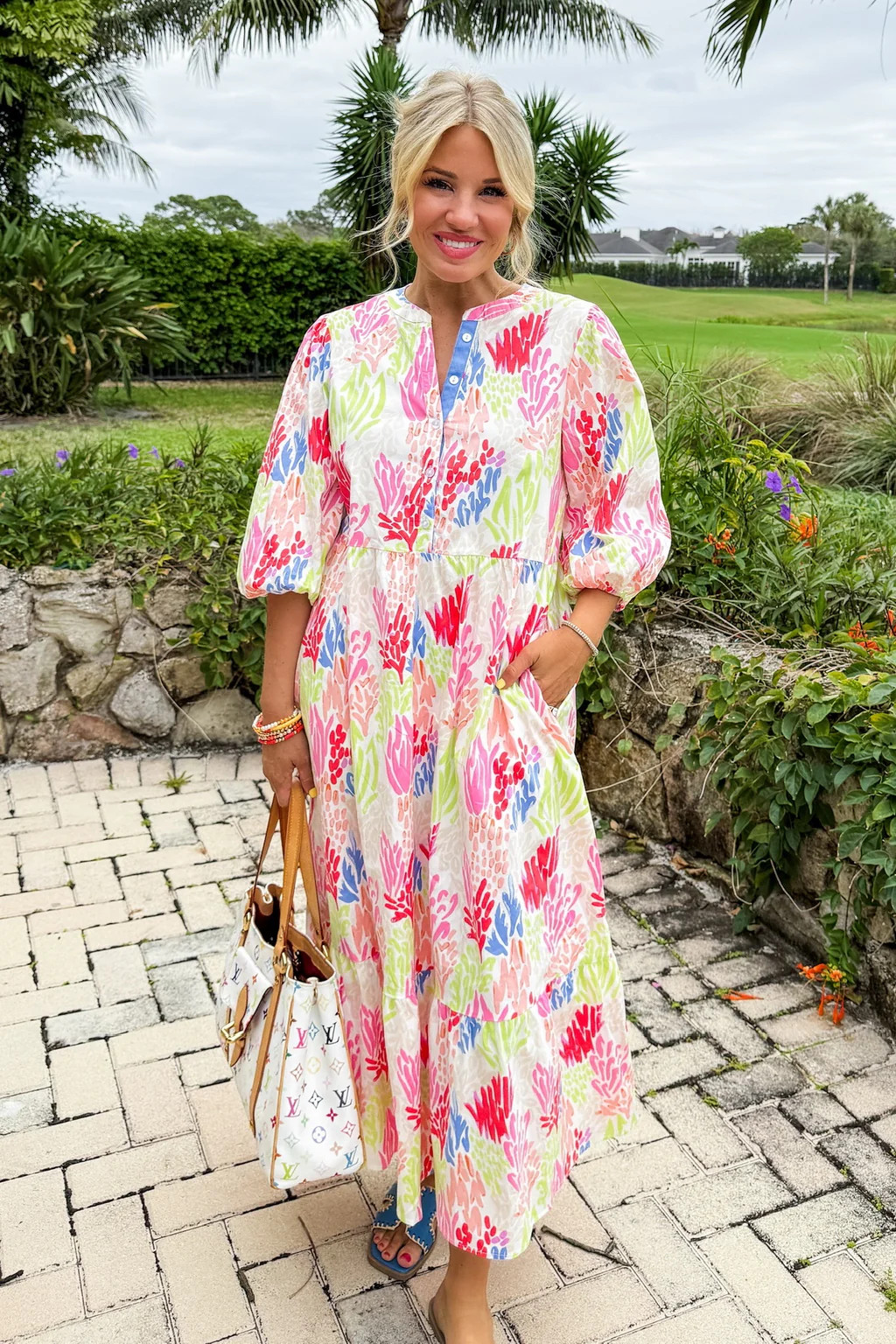 The Riley White Coral Cove Midi Dress by Mary Square | Jules & James Boutique
