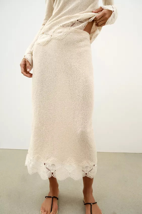 RUSTIC CROCHET SKIRT | Zara US
